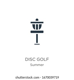 Disc golf icon vector. Trendy flat disc golf icon from summer collection isolated on white background. Vector illustration can be used for web and mobile graphic design, logo, eps10