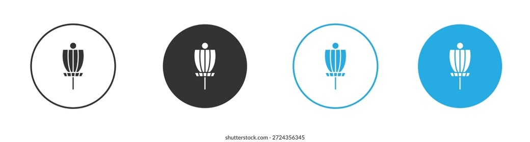 Elemento de design de ícones de golfe em disco. ilustração vetorial em fundo branco.