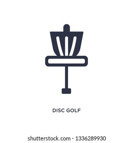 disc golf isolated icon. Simple element illustration from summer concept. disc golf editable logo symbol design on white background. Can be use for web and mobile.