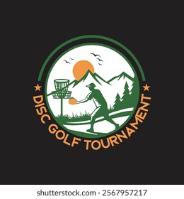 disc golf logo design and tee design