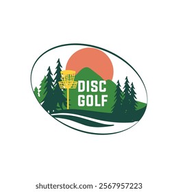 disc golf logo design and tee design