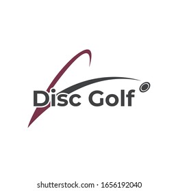 Disc Golf Logo Template. Lanscape Design. Vector Illustrator Eps.10