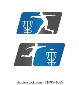 Disc Golf Player Silhouette In  Vector Best For Logo And Graphic Design