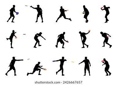 Disc Golf player silhouette vector