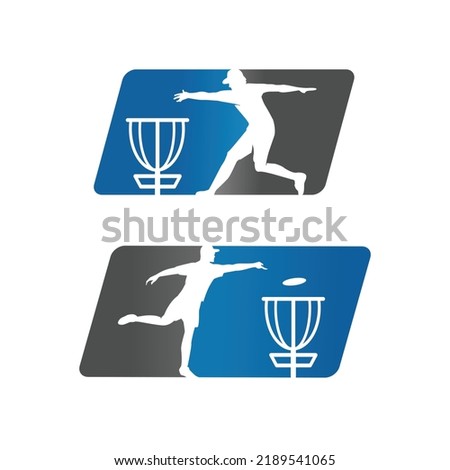 Disc Golf player silhouette in  vector best for logo and graphic design