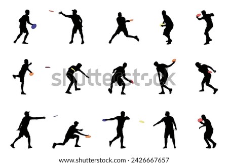 Disc Golf player silhouette vector
