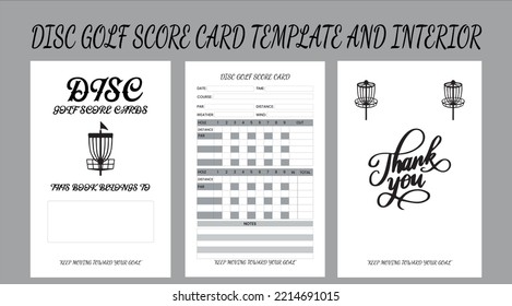 DISC GOLF SCORE CARD TEMPLATE l INTERIOR