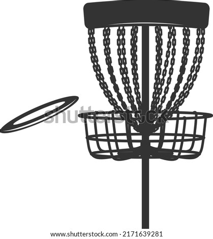 Disc Golf Silhouette vector illustration