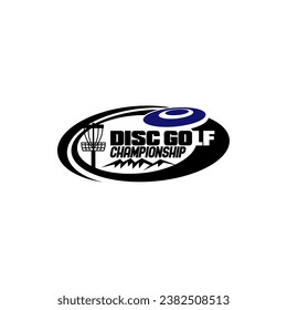 Disc Golf Sport Club Championship Emblem Logo