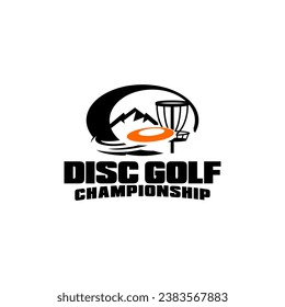 Disc Golf Sport Club Championship Emblem Logo