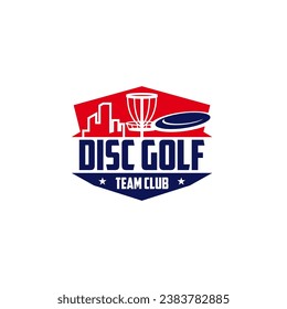 Disc Golf Sport Club Championship Emblem Logo