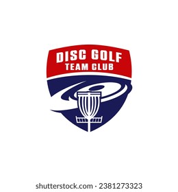 Disc Golf Sport Club Emblem Logo