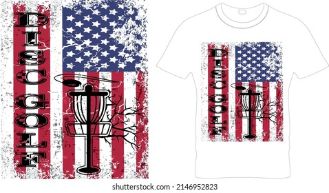  Disc Golf T Shirt Design With U.S.A Flag. Printable Sublimation Design.Disc Golf T-shirt vector, Typography T-shirt Design I don't always play disc golf oh wait yes i do, Disc Golf Designs..