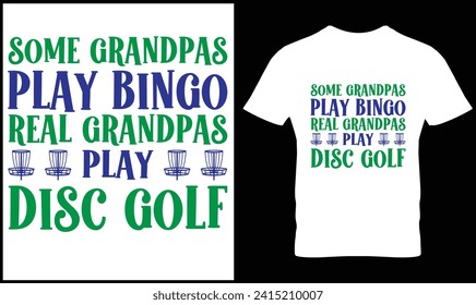 Vector gráfico de diseño de camisetas de golf de disco.