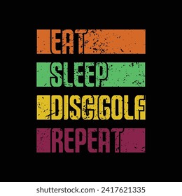 disc golf t shirt design, eat sleep disc golf repeat t shirt