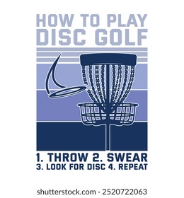 Disc Golf t shirt vector, Disc Golf typography t shirt Design, Disc Golf t-shirt design vector graphic for sell