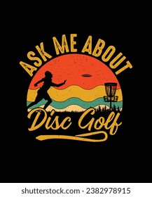 Diseño de camisetas de disco Golf Pregúntame sobre el Golf de disco