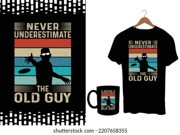 Disc Golf T-shirt Design Graphic Template