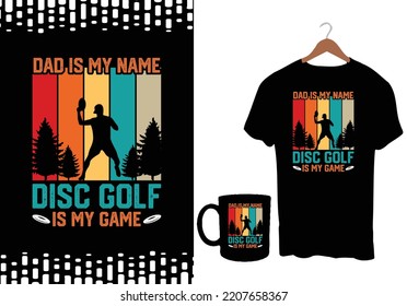 Disc Golf T-shirt Design Graphic Template