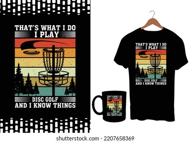 Disc Golf T-shirt Design Graphic Template