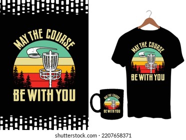 Disc Golf T-shirt Design Graphic Template