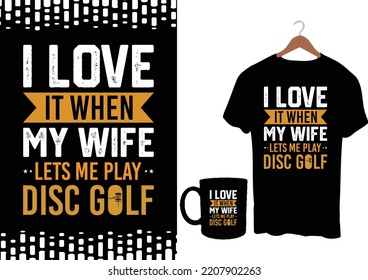Disc Golf T-shirt Design Graphic Template
