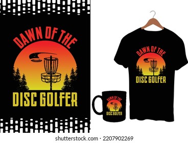 Disc Golf T-shirt Design Graphic Template