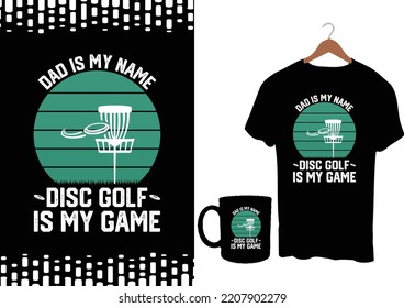 Disc Golf T-shirt Design Graphic Template