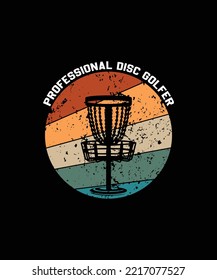 Disc Golf T-shirt Design Graphic Template