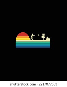 Disc Golf T-shirt Design Graphic Template