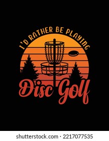 Plantilla gráfica de diseño de camisetas de disco Golf