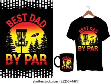 Disc Golf T-shirt Design Graphic Template