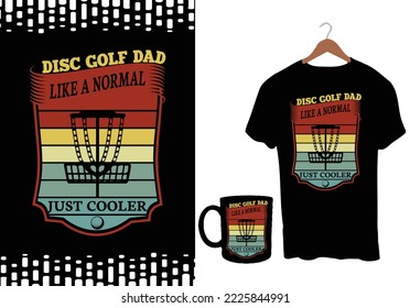 Design-Grafikvorlage für das T-Shirt von Disk Golf