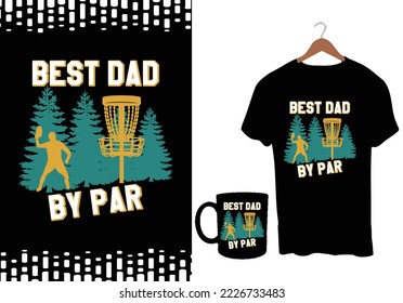Disc Golf T-shirt Design Graphic Template