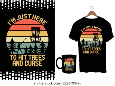 Disc Golf T-shirt Design Graphic Template