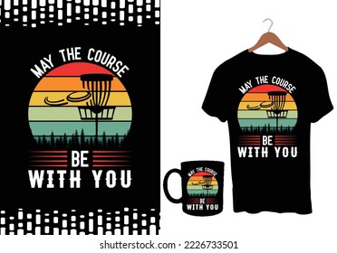 Disc Golf T-shirt Design Graphic Template