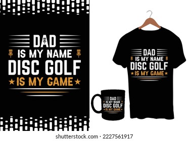 Disc Golf T-shirt Design Graphic Template