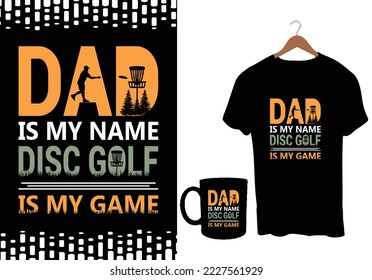 Plantilla gráfica de diseño de camisetas de disco Golf