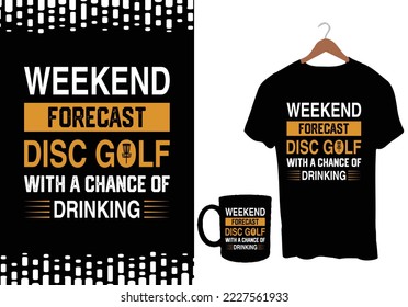 Disc Golf T-shirt Design Graphic Template