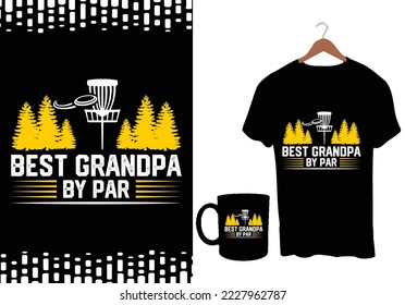 Plantilla gráfica de diseño de camisetas de disco Golf
