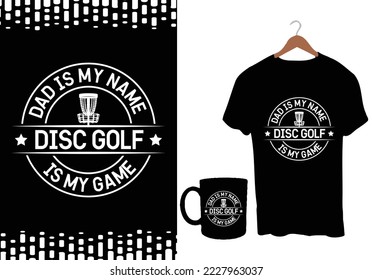 Disc Golf T-shirt Design Graphic Template