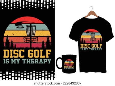 Disc Golf T-shirt Design Graphic Template