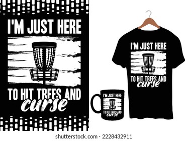 Disc Golf T-shirt Design Graphic Template