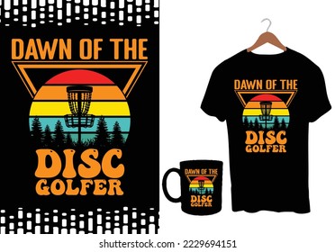 Disc Golf T-shirt Design Graphic Template