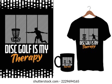 Disc Golf T-shirt Design Graphic Template