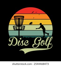 Disc Golf T-shirt Design Graphic Template. Disc Golf t-shirt vector, Disc Golf typography t-shirt Design, Disc Golf t-shirt design vector graphic.