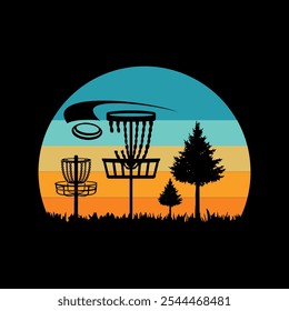 Disc Golf T-shirt Design Graphic Template. Disc Golf t-shirt vector, Disc Golf typography t-shirt Design, Disc Golf t-shirt design vector graphic.