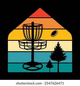 Disc Golf T-shirt Design Graphic Template. Disc Golf t-shirt vector, Disc Golf typography t-shirt Design, Disc Golf t-shirt design vector graphic.