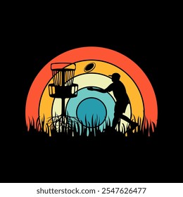 Disc Golf T-shirt Design Graphic Template. Disc Golf t-shirt vector, Disc Golf typography t-shirt Design, Disc Golf t-shirt design vector graphic.