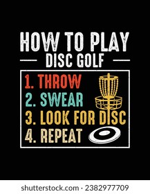 Diseño de camisetas de disco Golf Cómo Jugar al Golf de disco